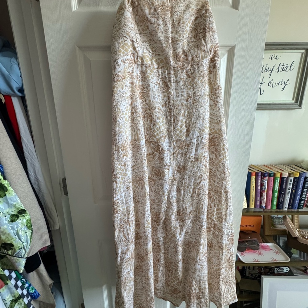 Lilly Pulitzer Cream Sundress Strapless Sleeveless for Bride